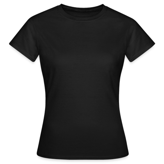 Damen T-Shirt Baumwolle – bequemes Basic Shirt für Alltag & Freizeit | leicht figurbetont | Wortmelodie Moments - Schwarz