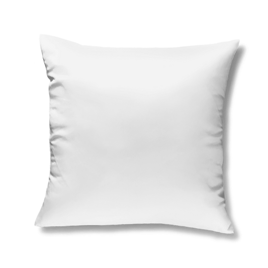 Rückseite Quadratisches Kopfkissen 40x40 cm mit Herz-Motiv, Notenschlüssel und dem Spruch "Mit dir fühlt sich selbst ein ganz normaler Tag besonders an"