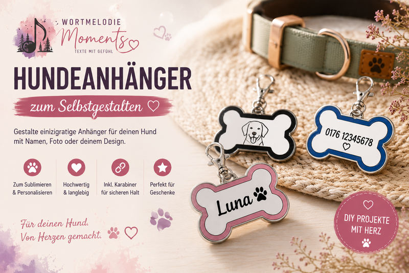Hundeanhänger zum Gestalten &amp; Personalisieren