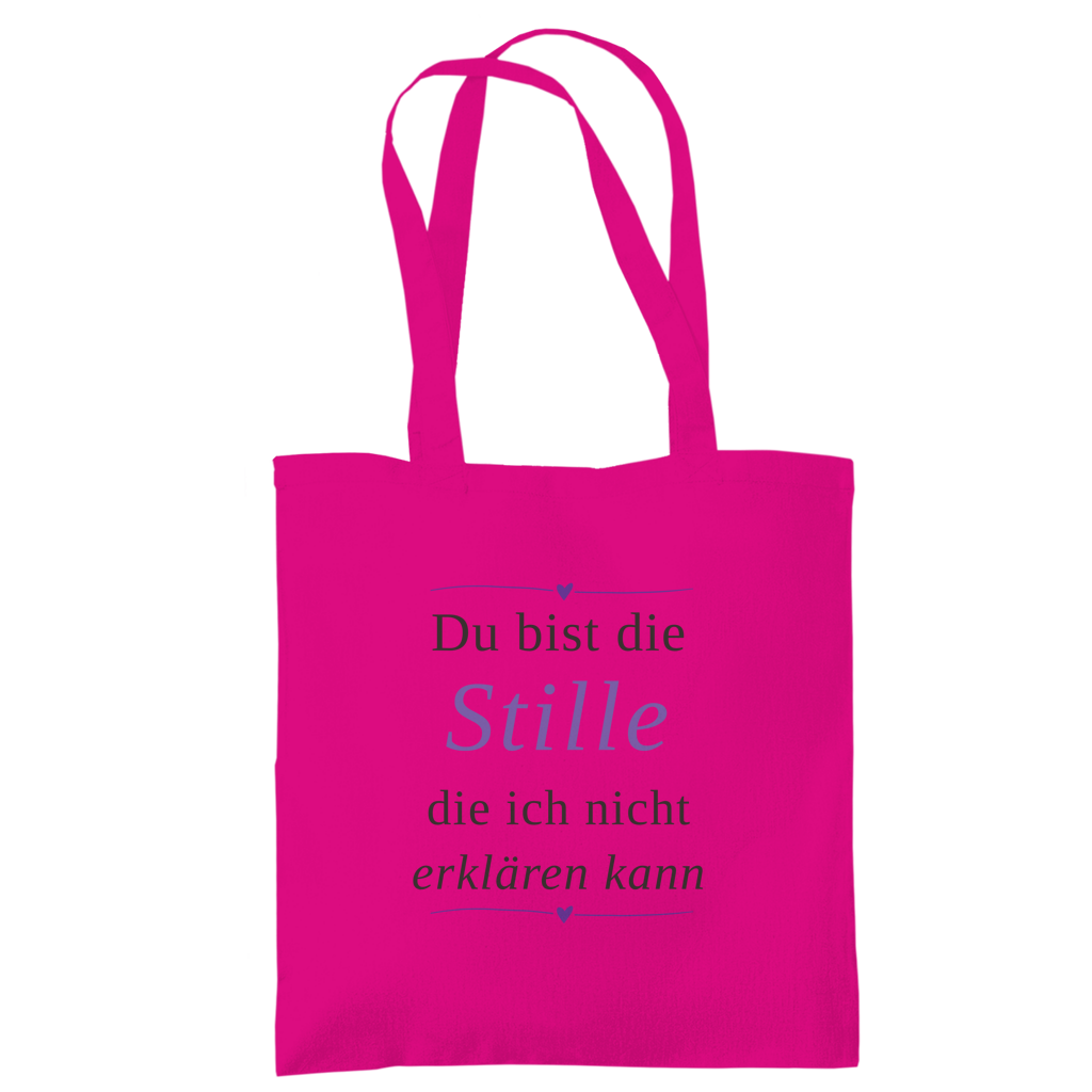 Tragetasche – „Du bist die Stille, die ich nicht erklären kann" | Wortmelodie Moments – aus Baumwolle