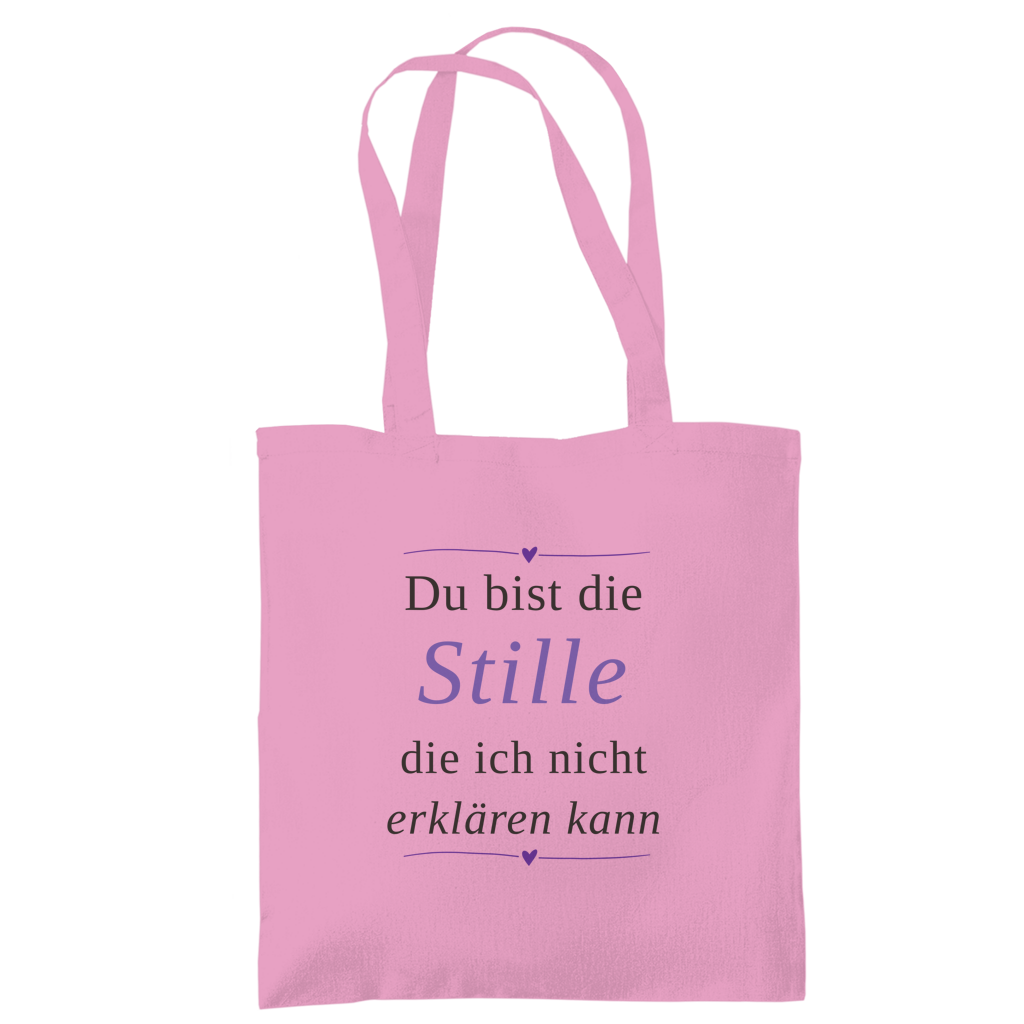 Tragetasche – „Du bist die Stille, die ich nicht erklären kann" | Wortmelodie Moments – aus Baumwolle – Bild 5