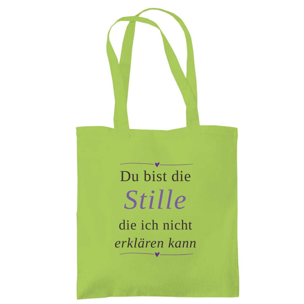 Tragetasche – „Du bist die Stille, die ich nicht erklären kann" | Wortmelodie Moments – aus Baumwolle – Bild 7