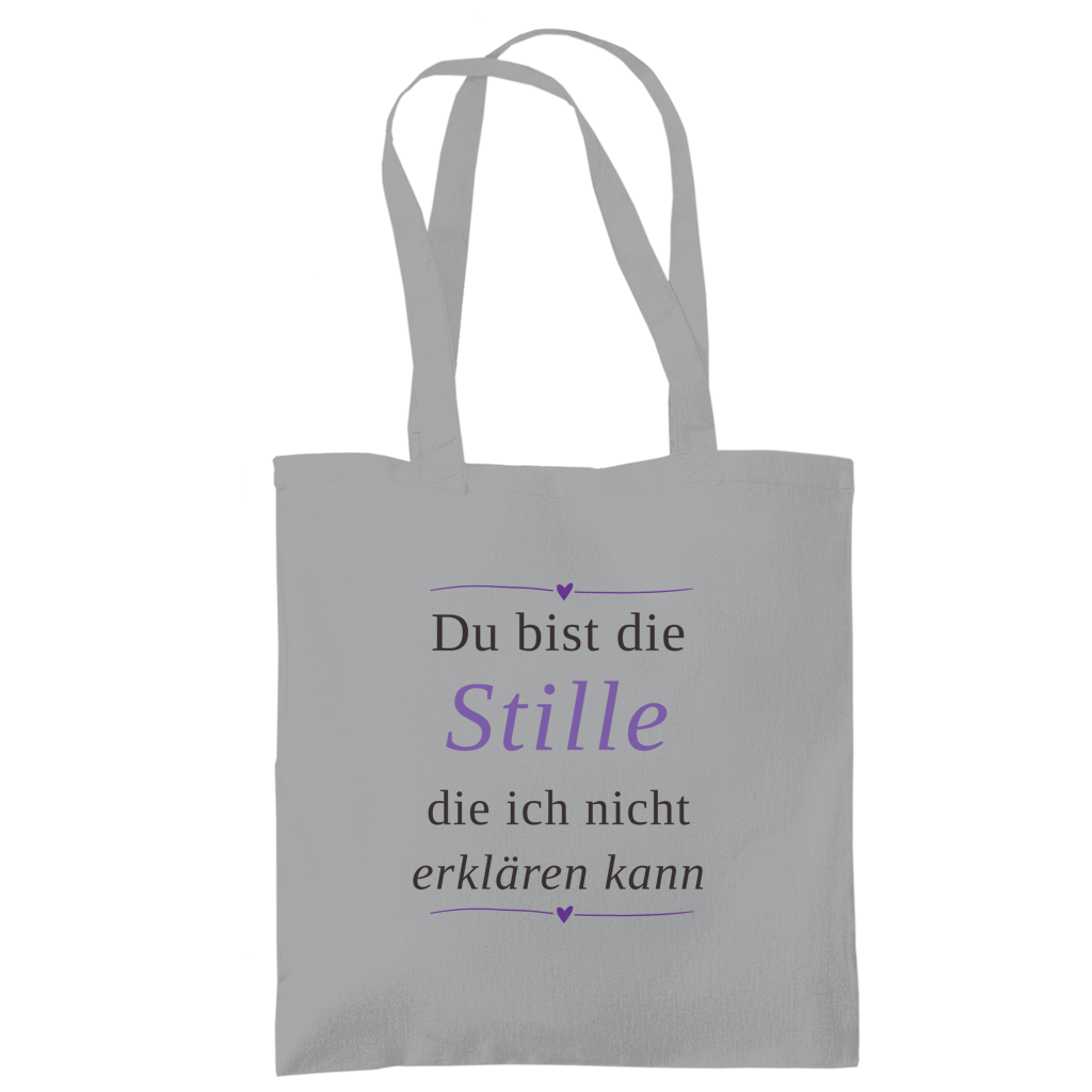 Tragetasche – „Du bist die Stille, die ich nicht erklären kann" | Wortmelodie Moments – aus Baumwolle – Bild 9