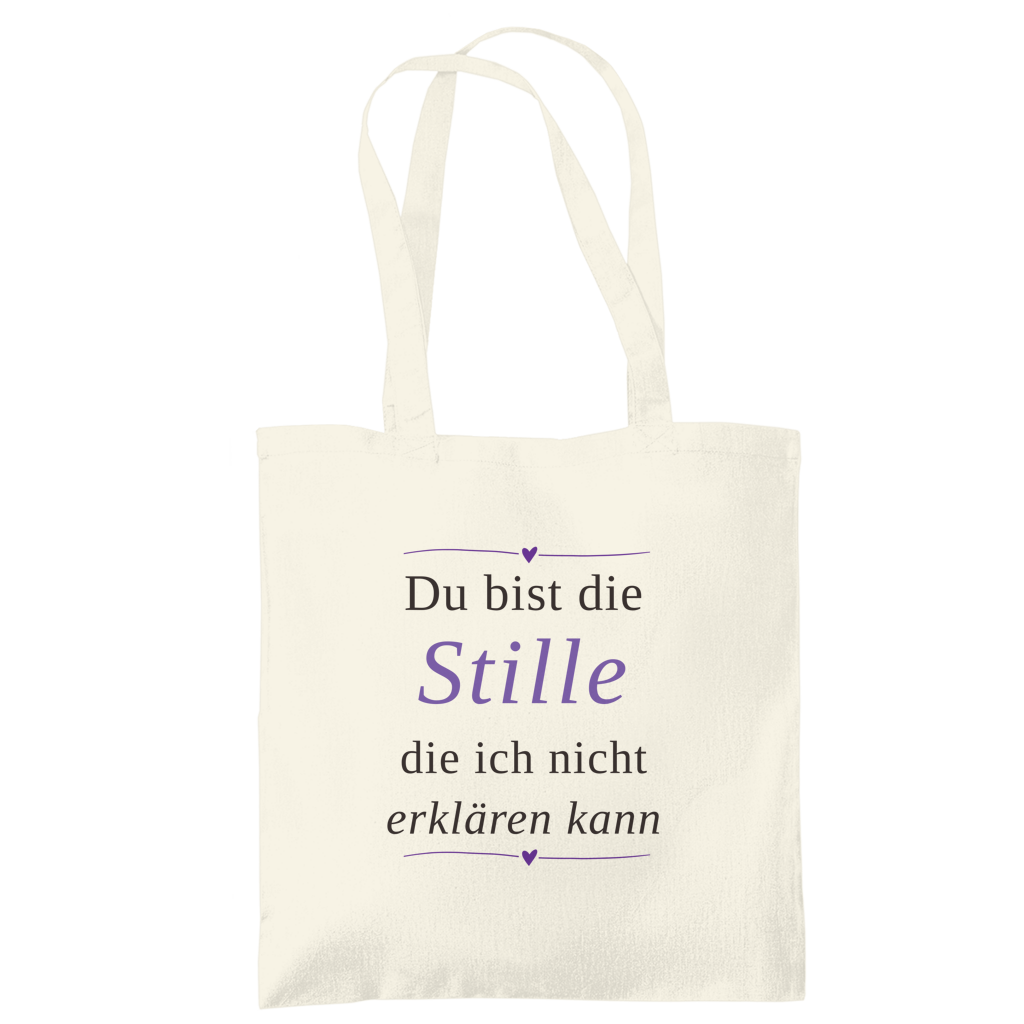 Tragetasche – „Du bist die Stille, die ich nicht erklären kann" | Wortmelodie Moments – aus Baumwolle – Bild 11