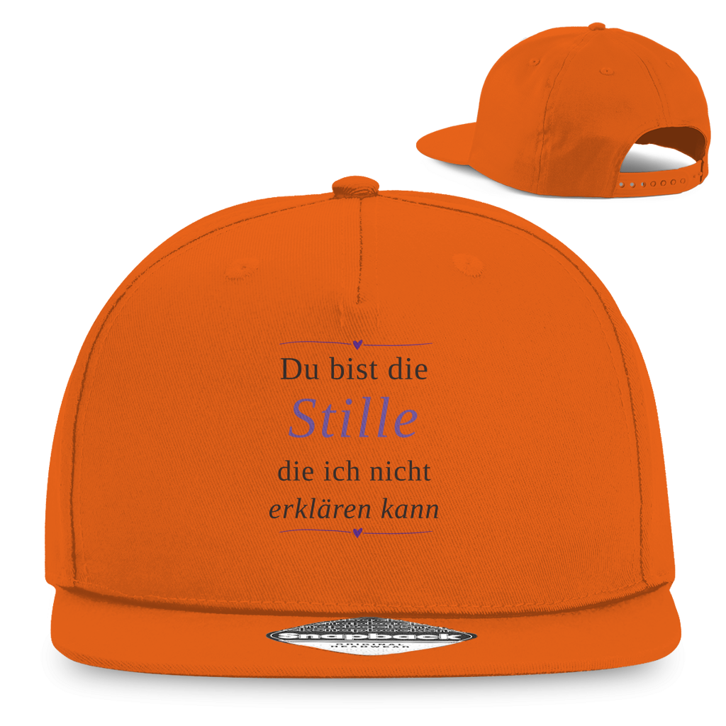 Snapback Rapper Cap von Wortmelodie Moments mit tiefgründigem Spruch