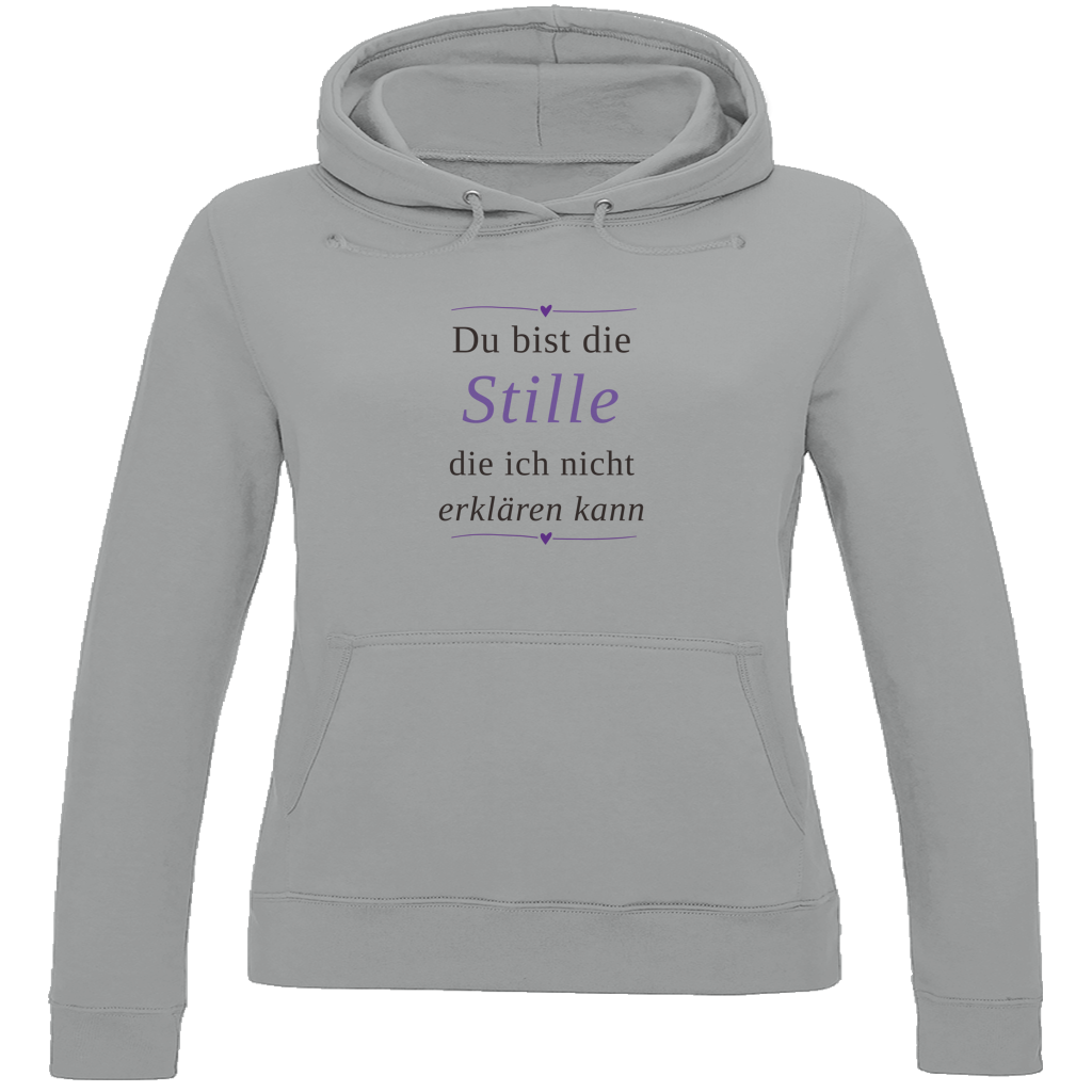 Damen Hoodie – „Du bist die Stille, die ich nicht erklären kann" | Wortmelodie Moments – aus Baumwolle – Bild 3