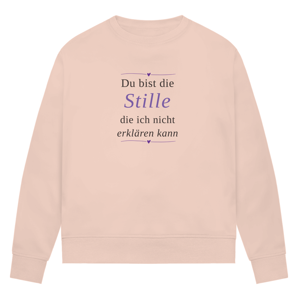 Damen Premium Bio Sweatshirt – „Du bist die Stille, die ich nicht erklären kann" | Wortmelodie Moments – aus Baumwolle – Bild 7