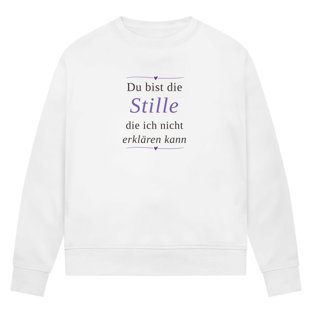 Damen Premium Bio Sweatshirt – „Du bist die Stille, die ich nicht erklären kann" | Wortmelodie Moments – aus Baumwolle – Bild 9