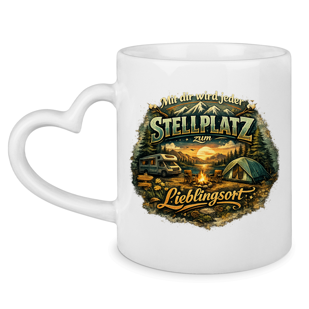 Tasse mit Herzhenkel