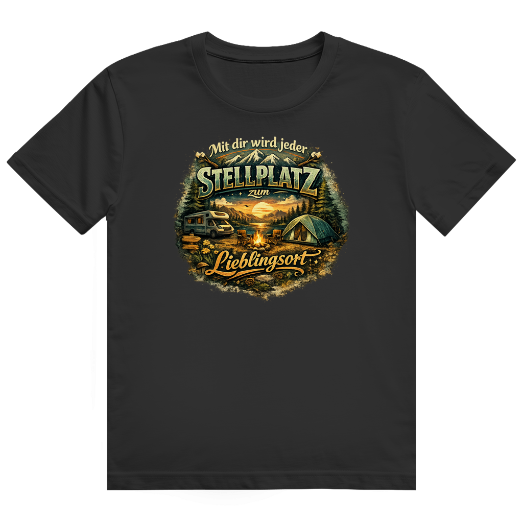 Herren Heavy Cotton T-Shirt Mit dir wird jeder Stellplatz zum Lieblingsort