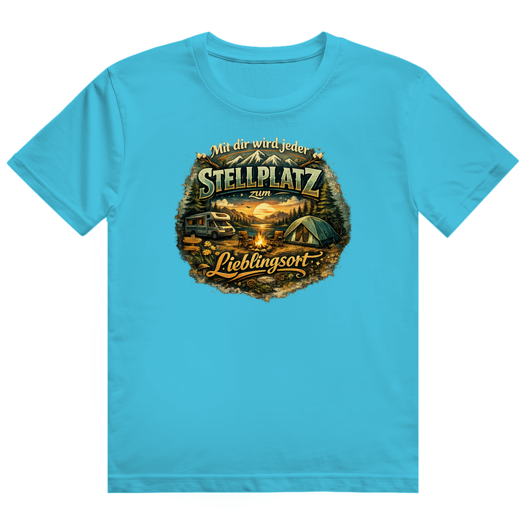 Herren Heavy Cotton T-Shirt Mit dir wird jeder Stellplatz zum Lieblingsort