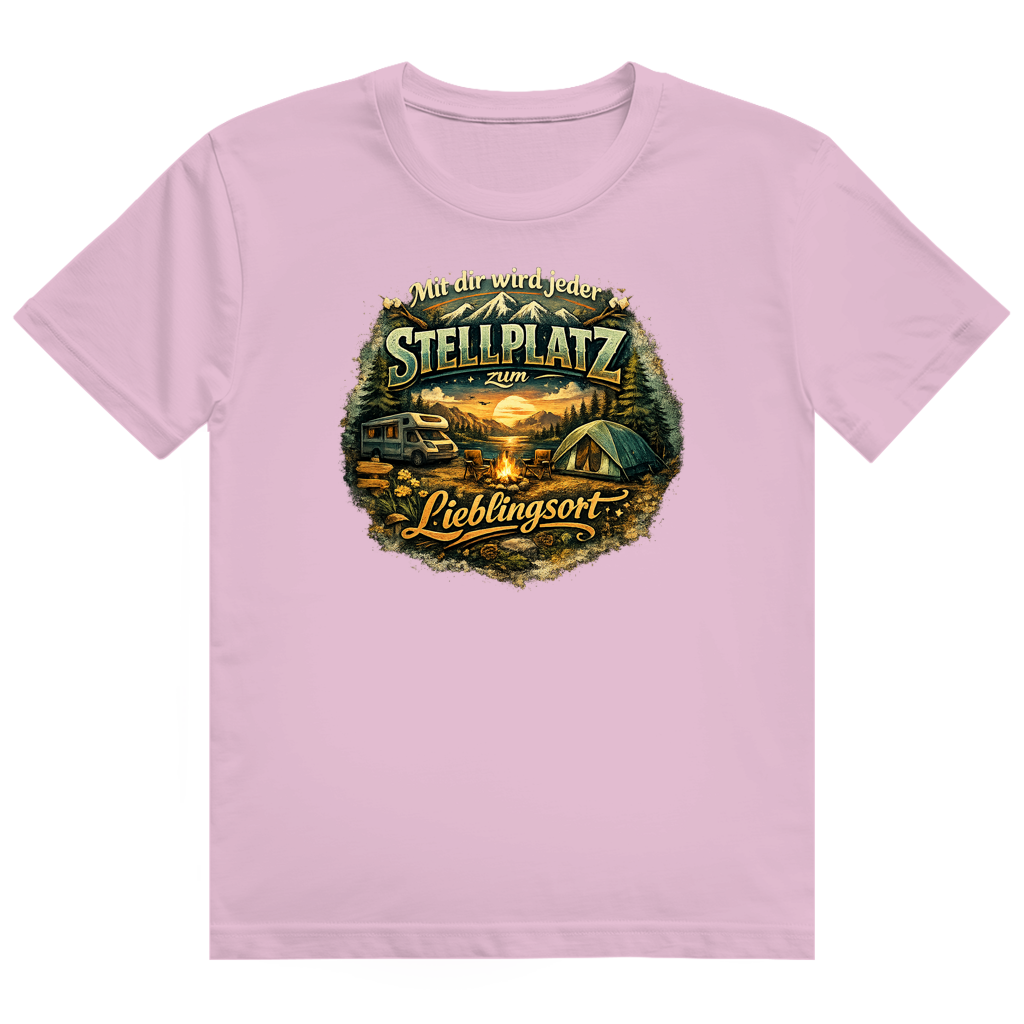 Herren Heavy Cotton T-Shirt Mit dir wird jeder Stellplatz zum Lieblingsort