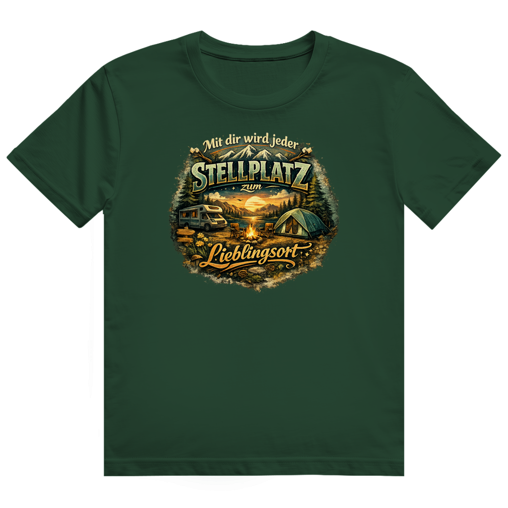 Herren Heavy Cotton T-Shirt Mit dir wird jeder Stellplatz zum Lieblingsort