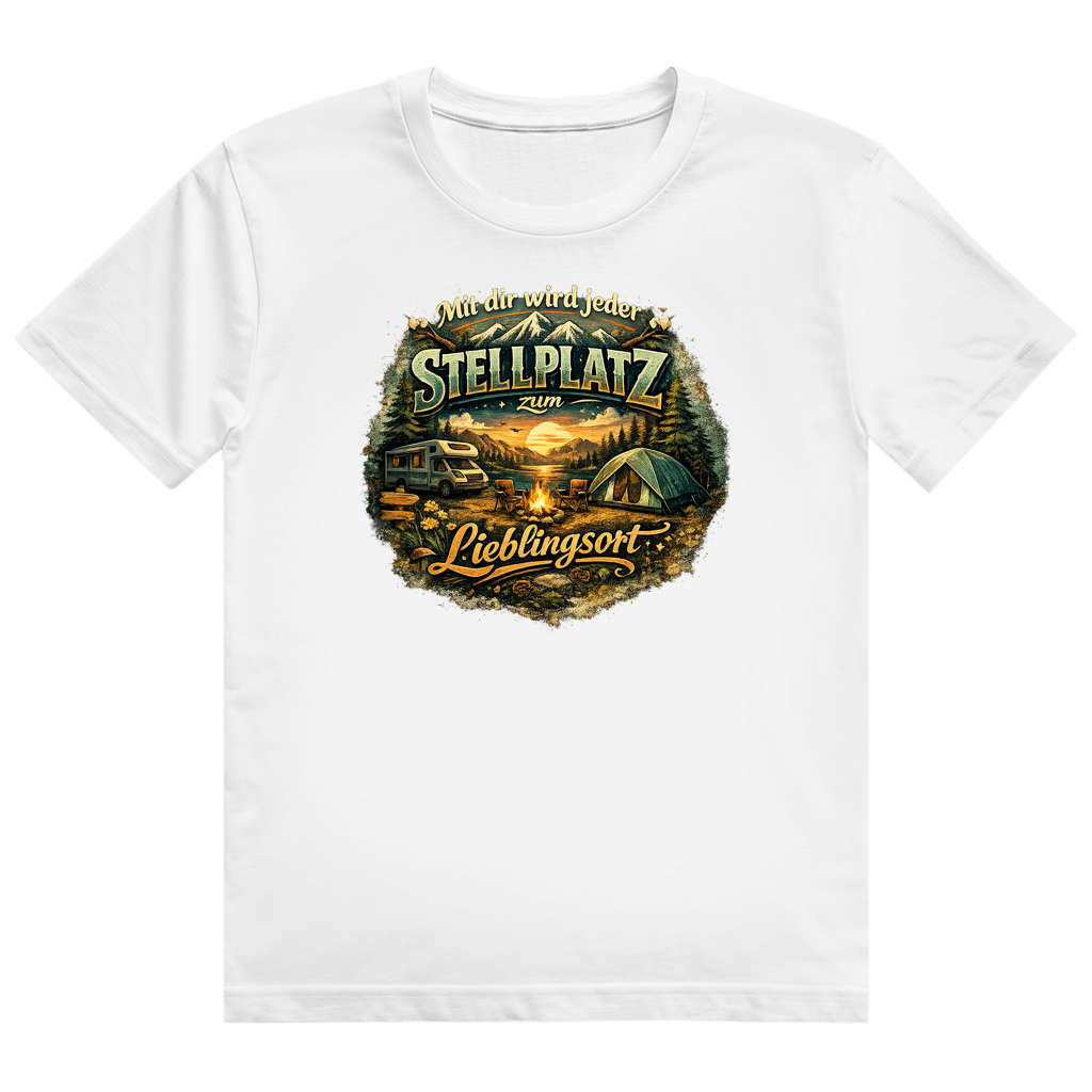 Herren Heavy Cotton T-Shirt Mit dir wird jeder Stellplatz zum Lieblingsort