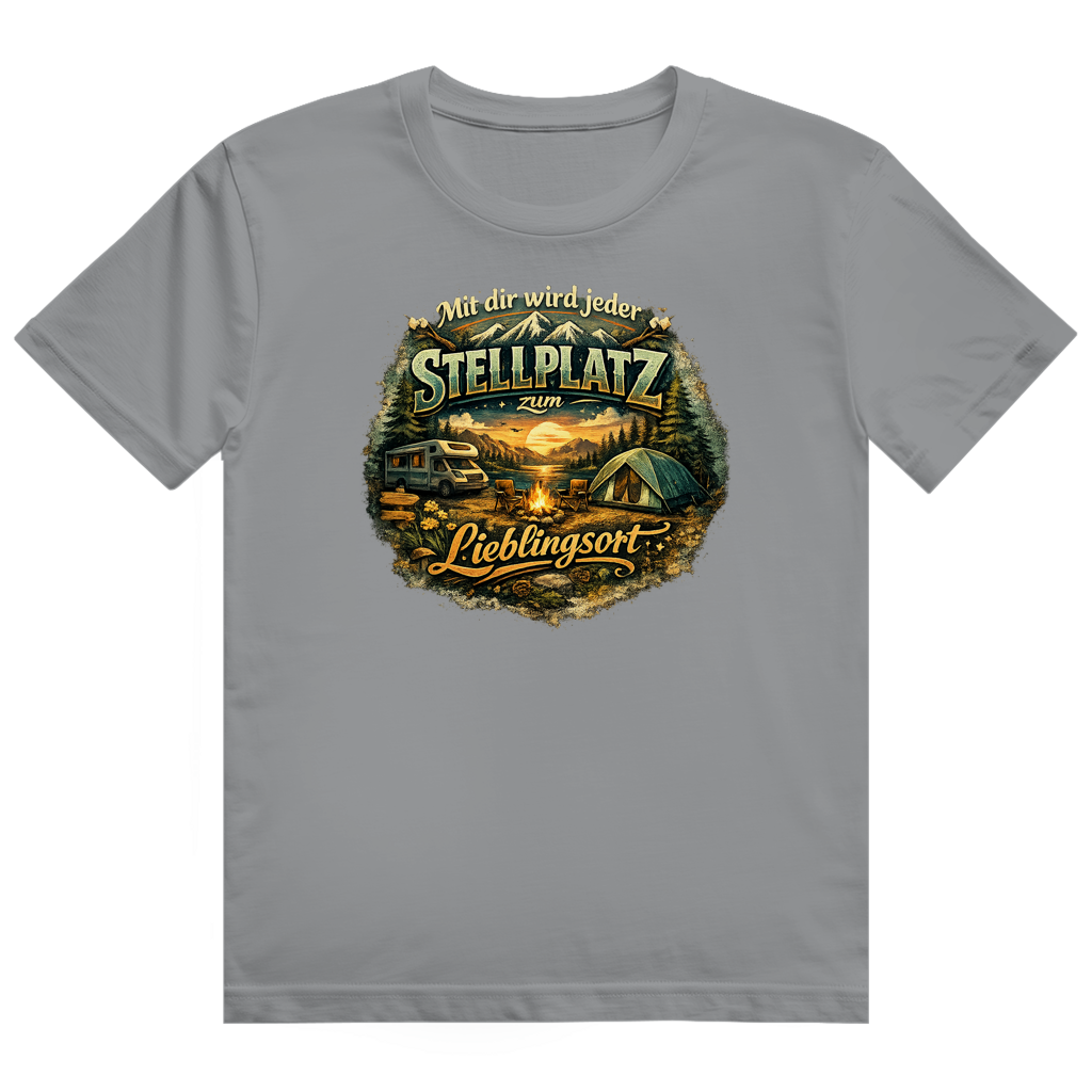Herren Heavy Cotton T-Shirt Mit dir wird jeder Stellplatz zum Lieblingsort