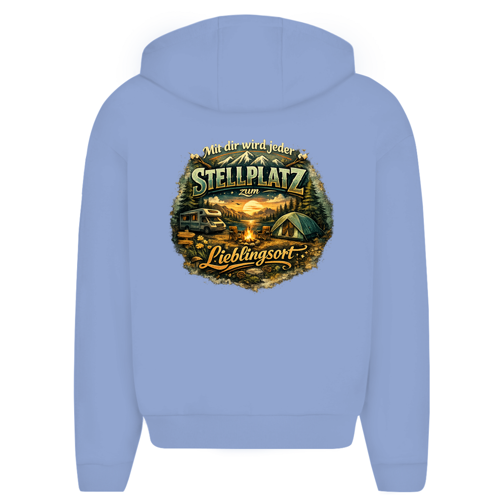 Herren Oversize Zipper Hoodie Mit dir wird jeder Stellplatz zum Lieblingsort