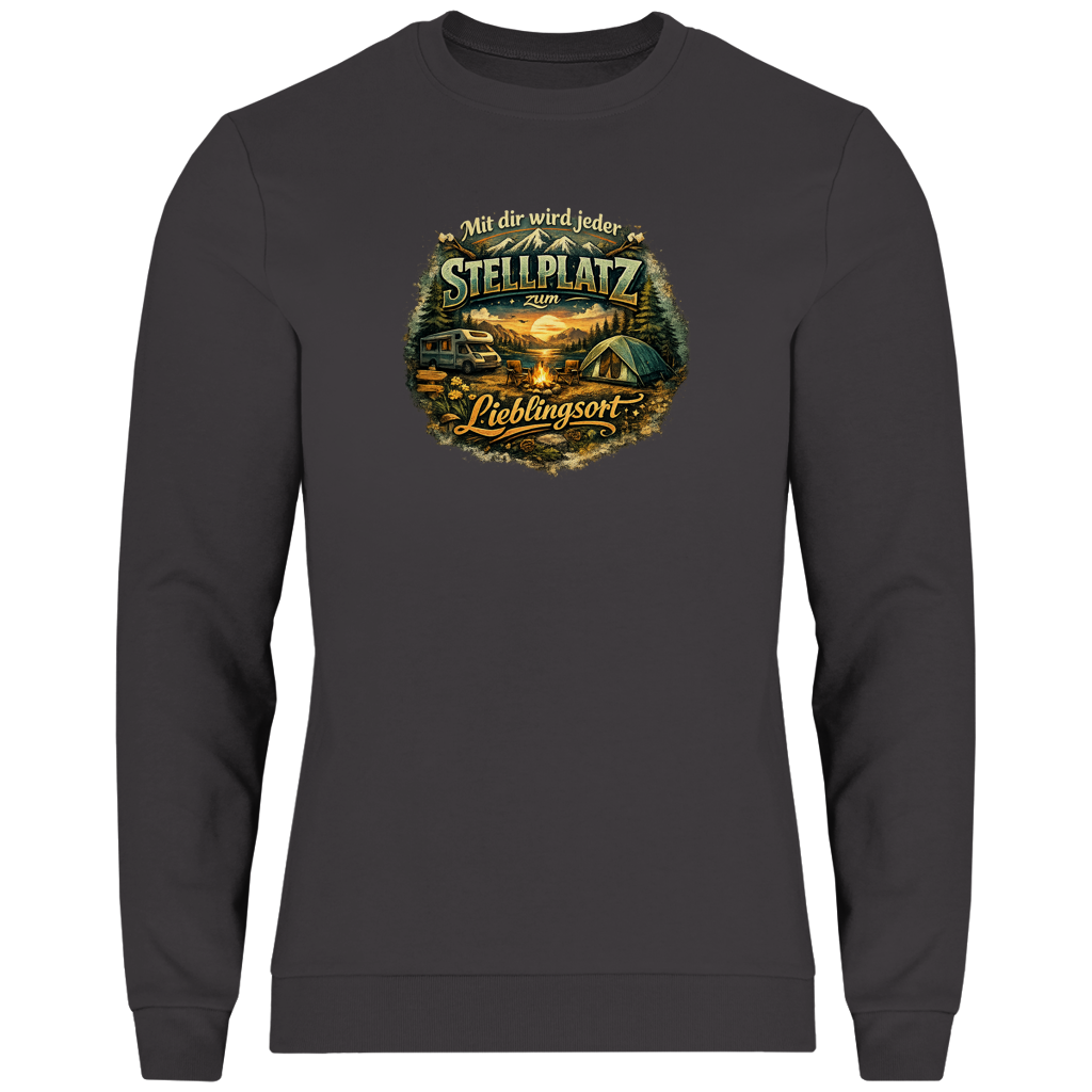 Herren Sweatshirt Mit dir wird jeder Stellplatz zum Lieblingsort