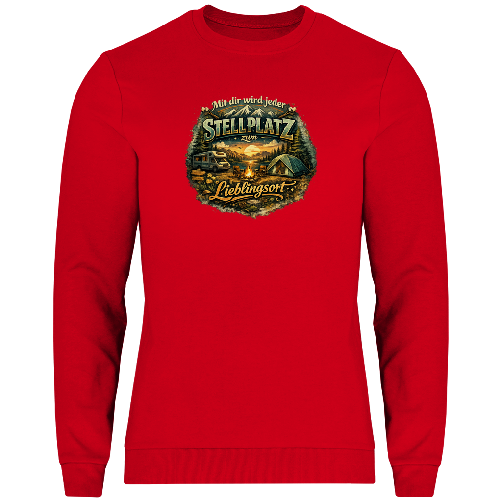 Herren Sweatshirt Mit dir wird jeder Stellplatz zum Lieblingsort
