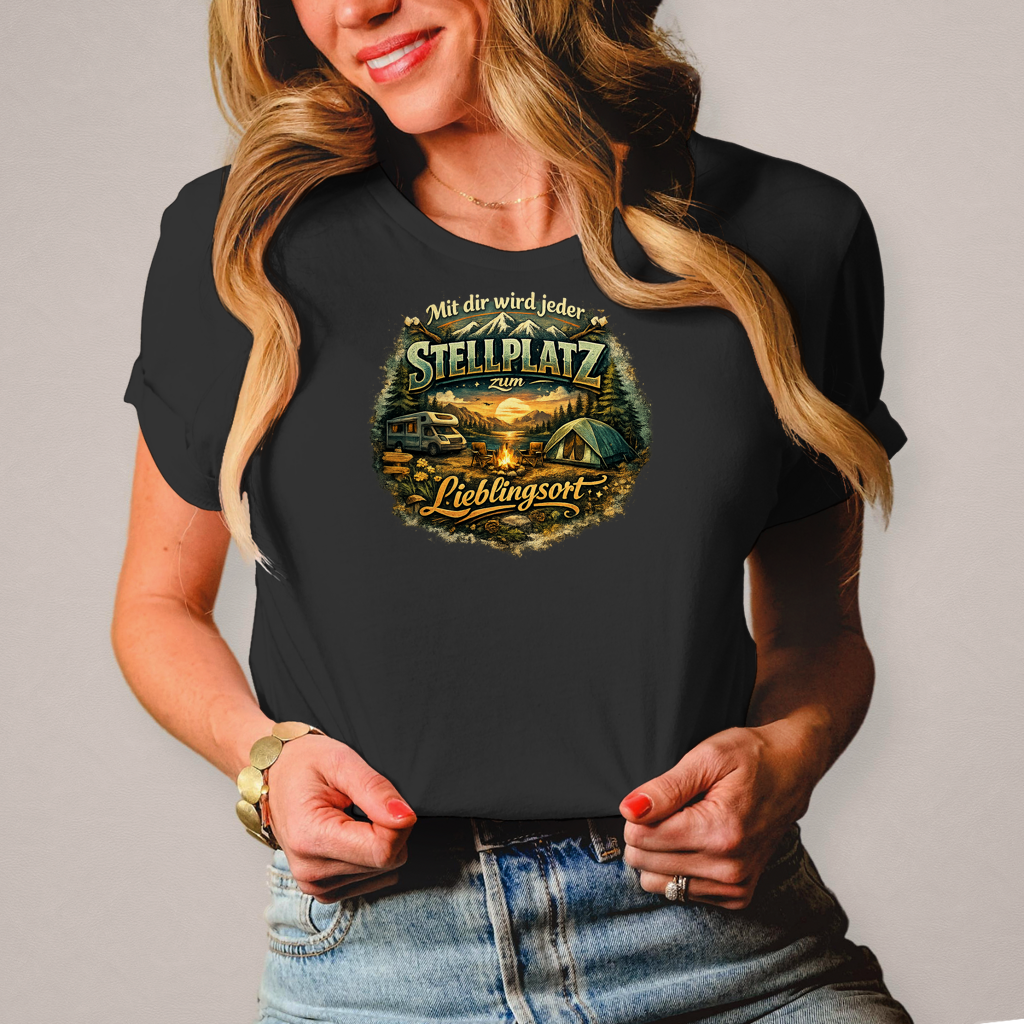 Damen T-Shirt von Wortmelodie Moments Stellplatz