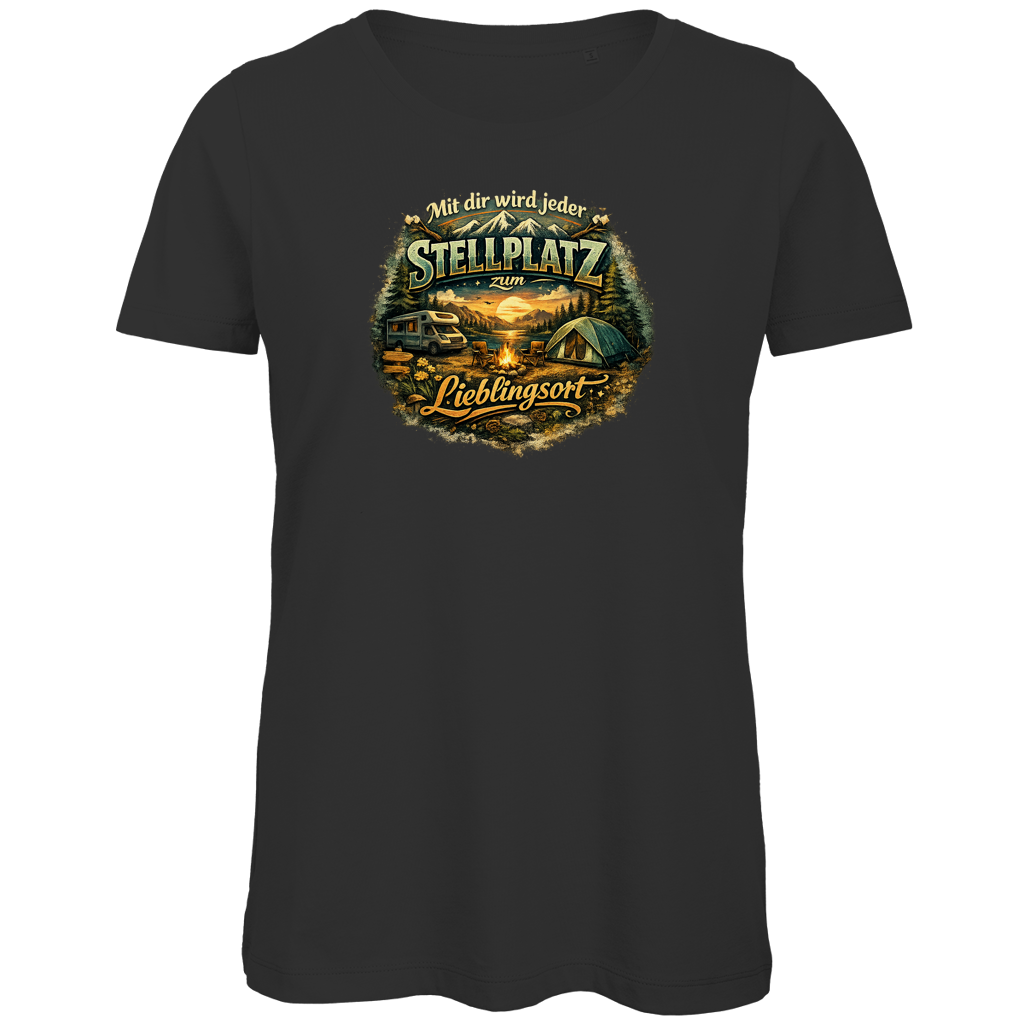 Damen Premium T-Shirt Mit dir wird jeder Stellplatz zum Lieblingsort