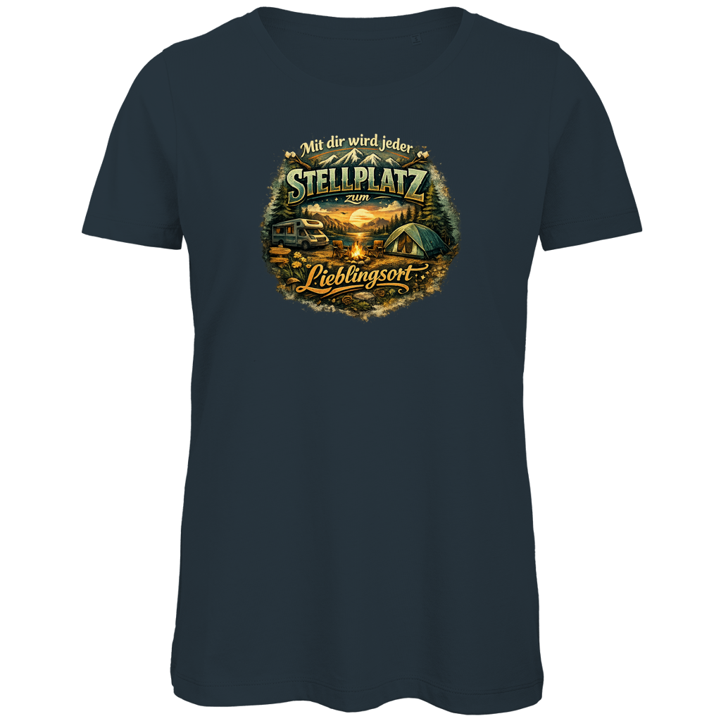 Damen Premium T-Shirt Mit dir wird jeder Stellplatz zum Lieblingsort