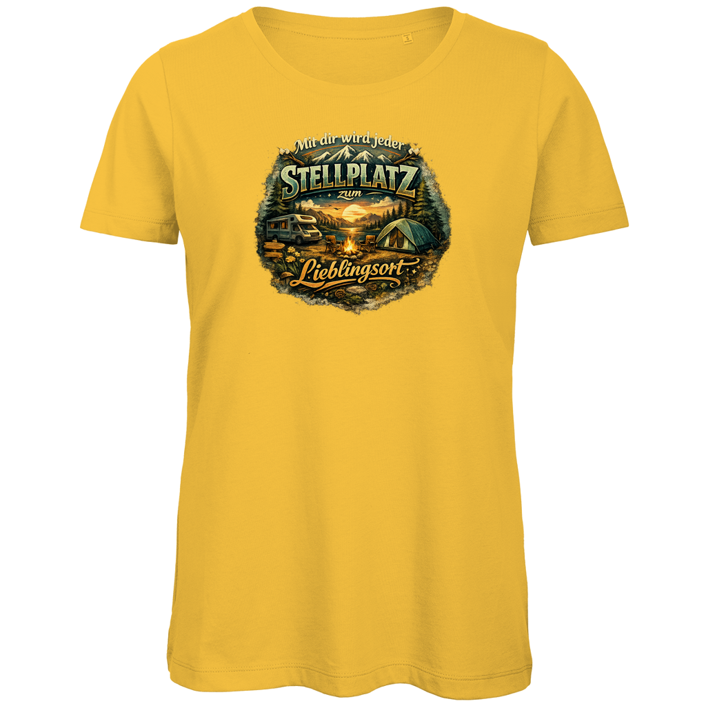 Damen Premium T-Shirt Mit dir wird jeder Stellplatz zum Lieblingsort