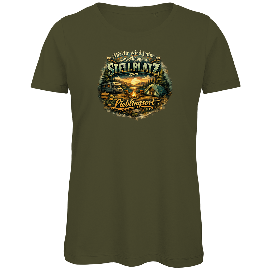 Damen Premium T-Shirt Mit dir wird jeder Stellplatz zum Lieblingsort