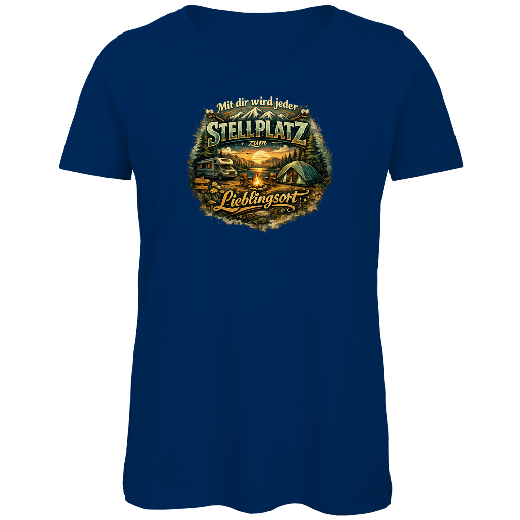 Damen Premium T-Shirt Mit dir wird jeder Stellplatz zum Lieblingsort