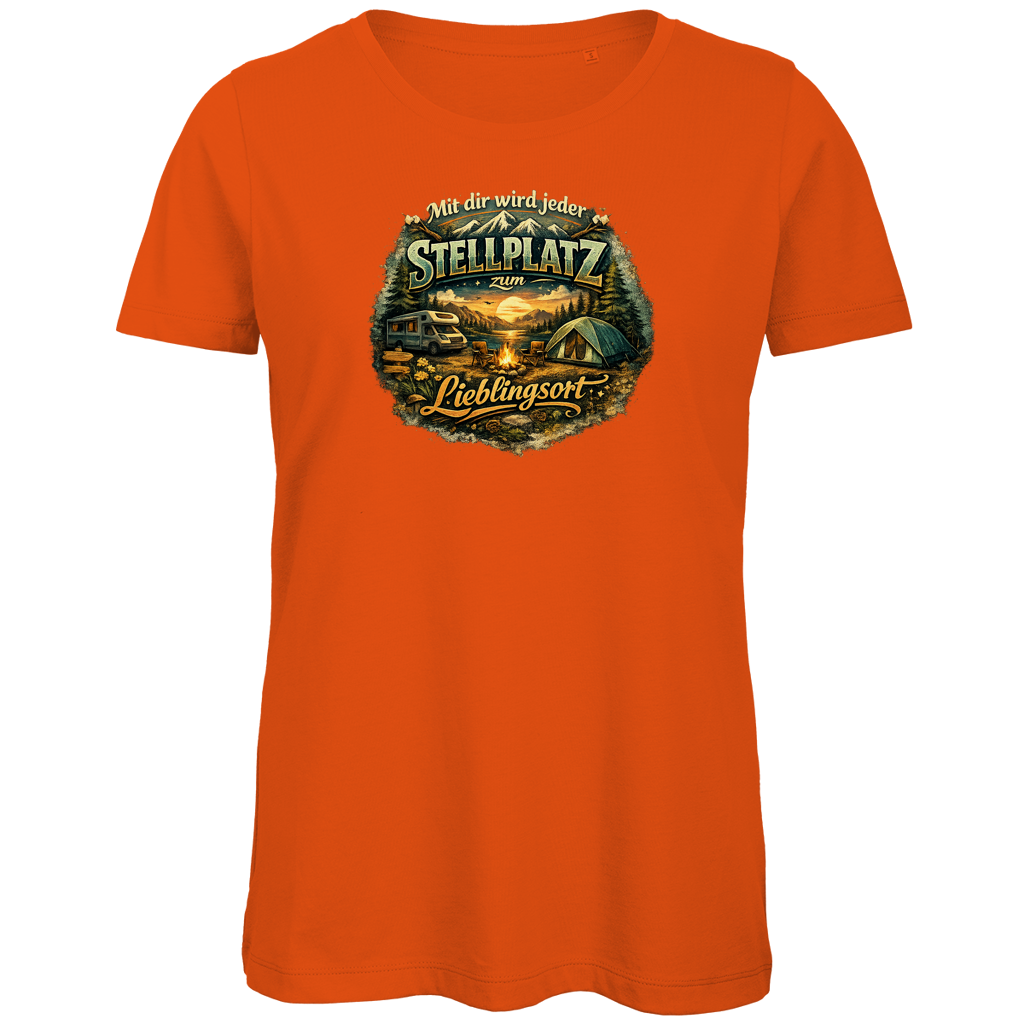 Damen Premium T-Shirt Mit dir wird jeder Stellplatz zum Lieblingsort