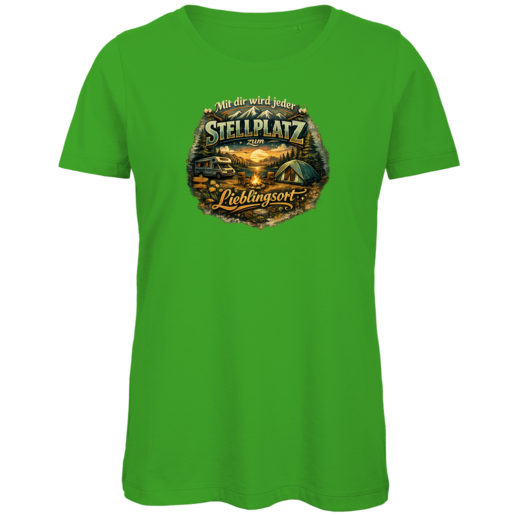 Damen Premium T-Shirt Mit dir wird jeder Stellplatz zum Lieblingsort