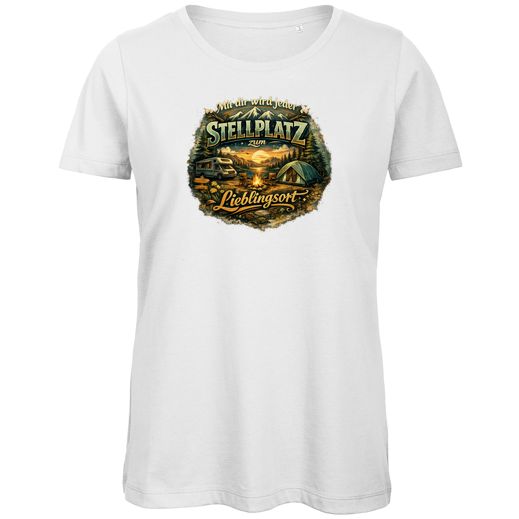 Damen Premium T-Shirt Mit dir wird jeder Stellplatz zum Lieblingsort