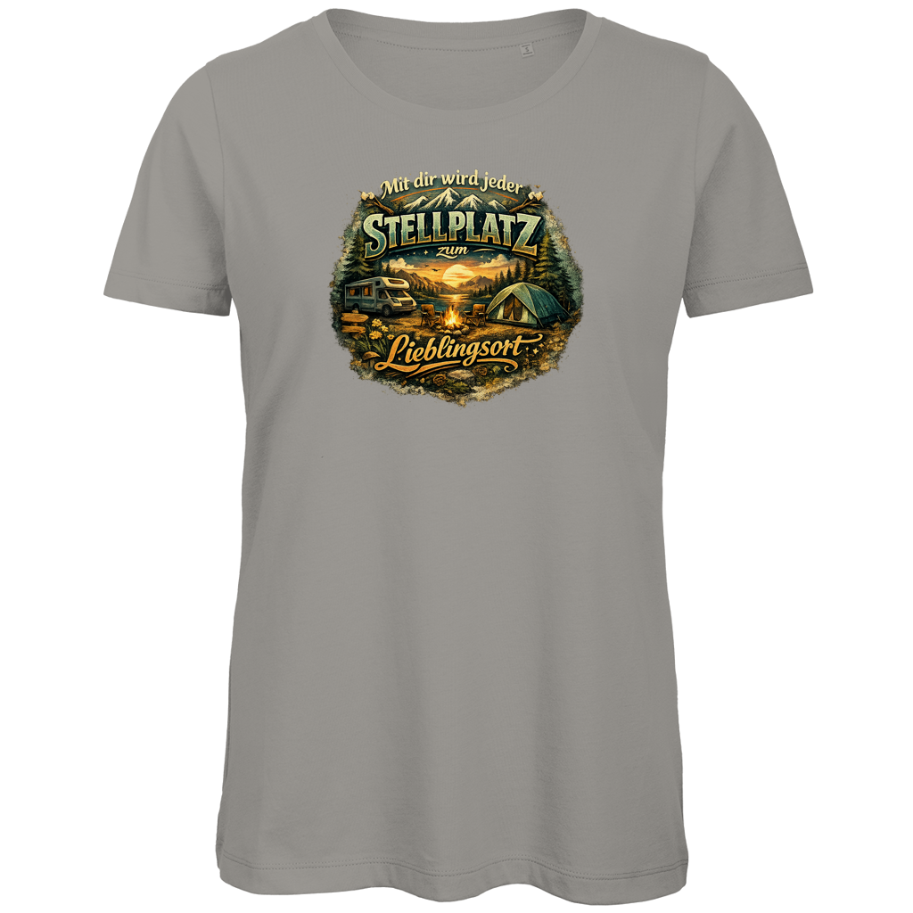 Damen Premium T-Shirt Mit dir wird jeder Stellplatz zum Lieblingsort