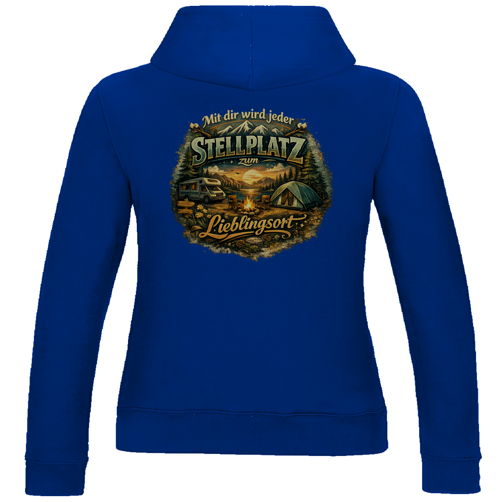 Damen Hoodie Mit dir wird jeder Stellplatz zum Lieblingsort