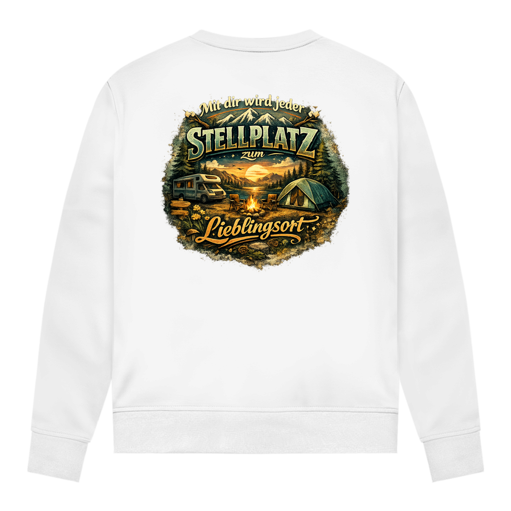 Damen Sweatshirt Mit dir wird jeder Stellplatz zum Lieblingsort