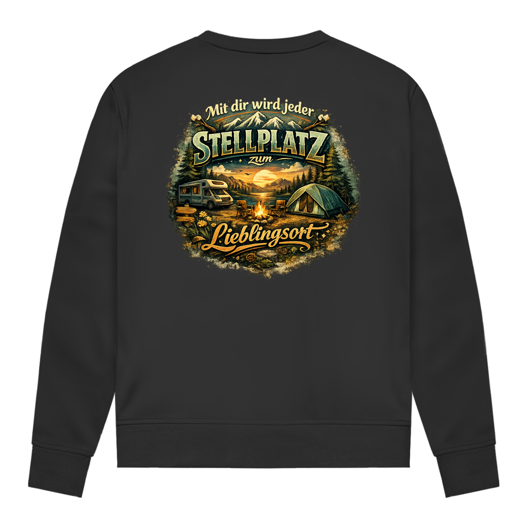 Damen Sweatshirt Mit dir wird jeder Stellplatz zum Lieblingsort