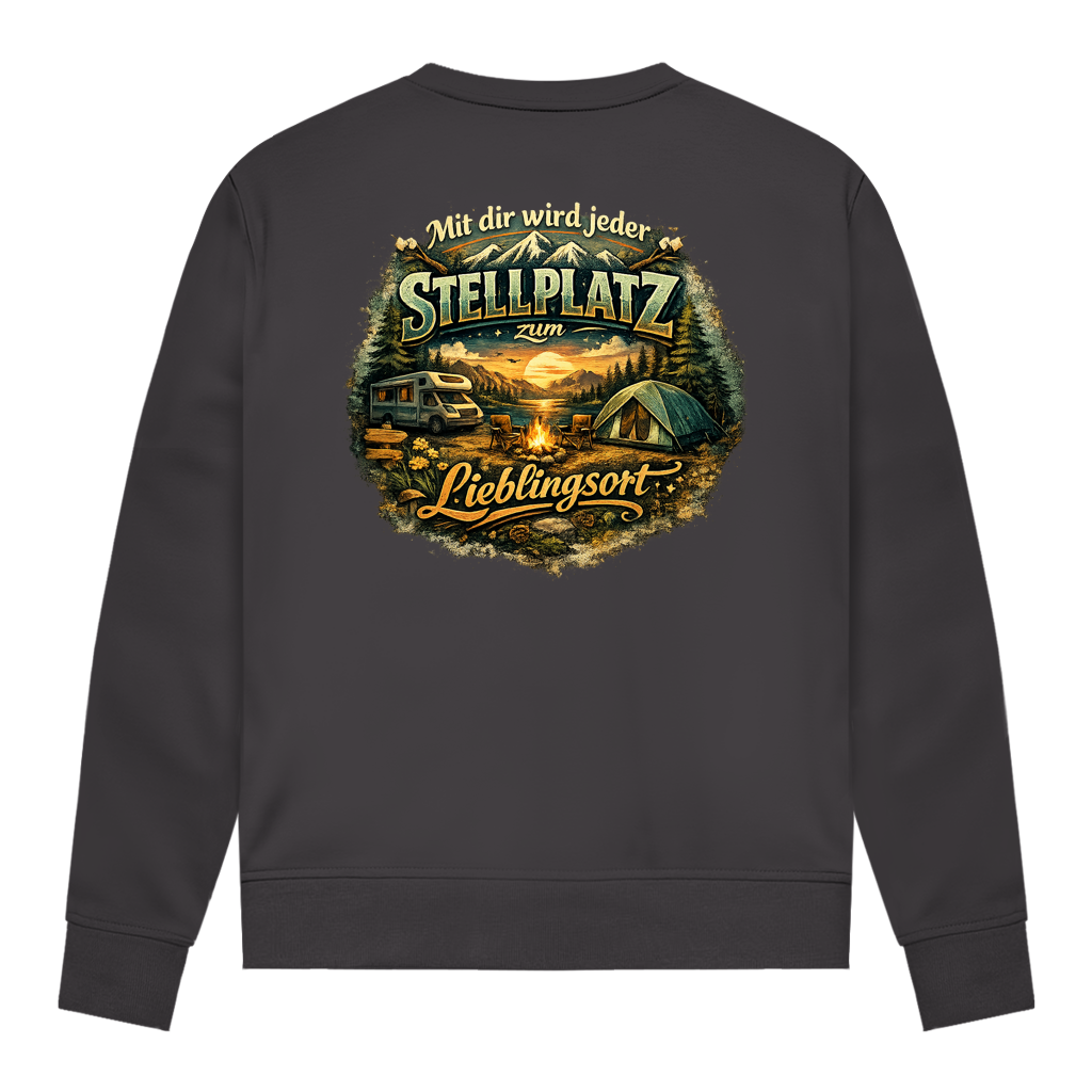 Damen Sweatshirt Mit dir wird jeder Stellplatz zum Lieblingsort