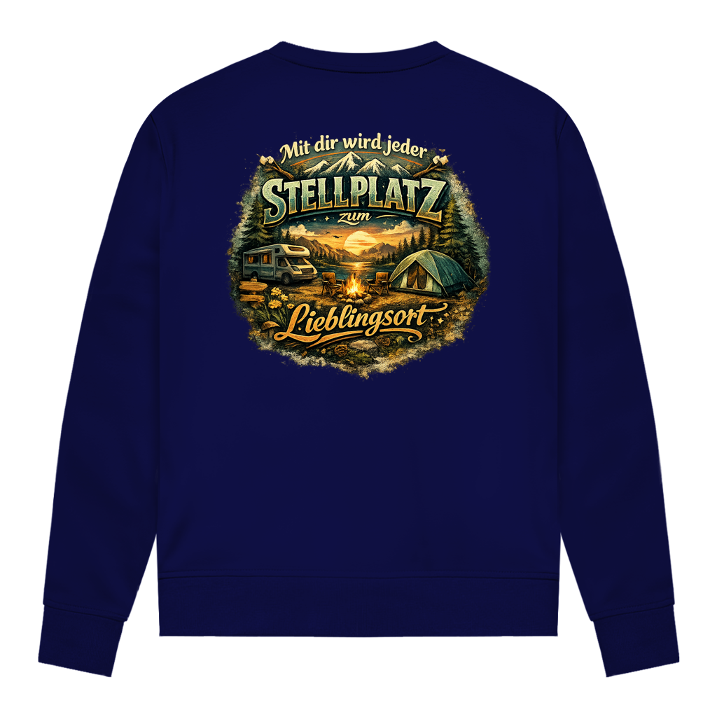 Damen Sweatshirt Mit dir wird jeder Stellplatz zum Lieblingsort
