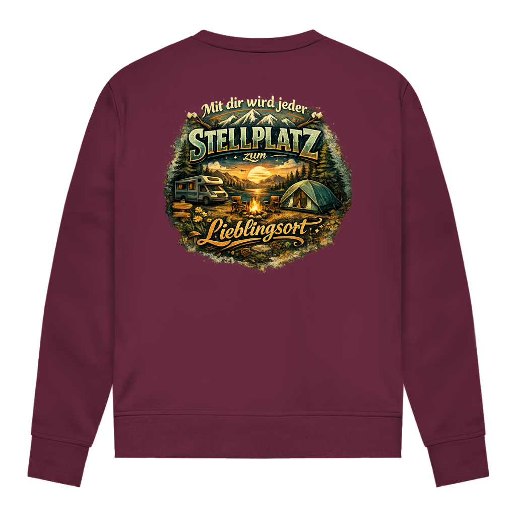 Damen Sweatshirt Mit dir wird jeder Stellplatz zum Lieblingsort