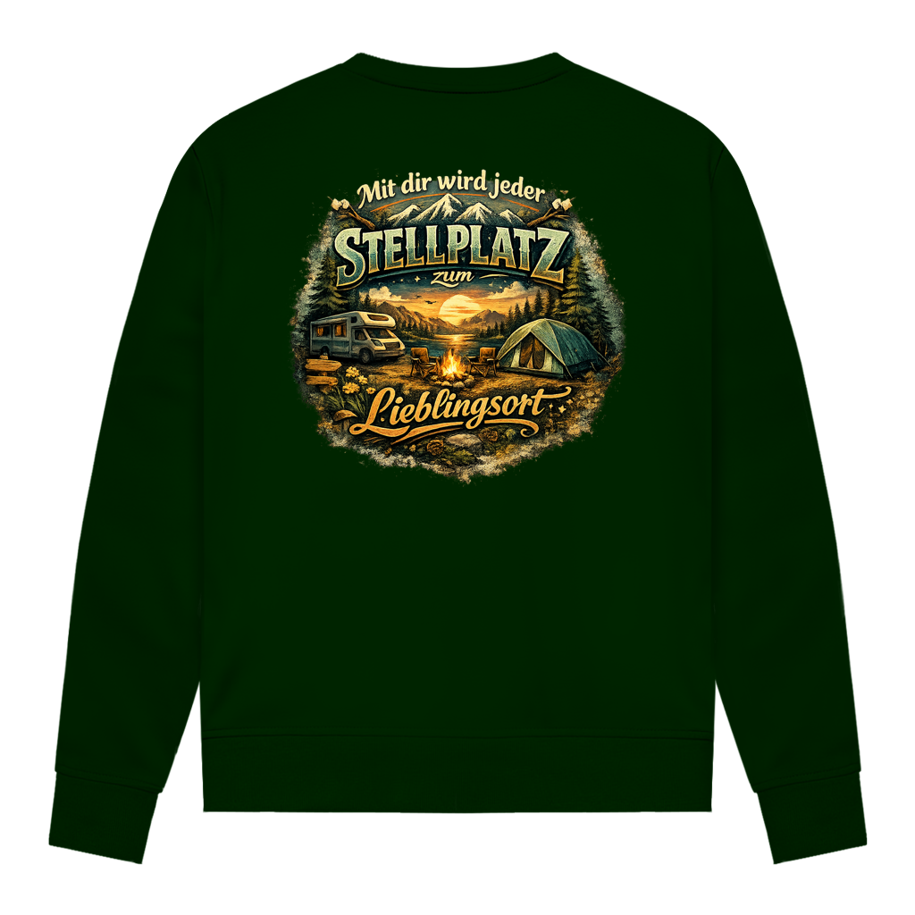 Damen Sweatshirt Mit dir wird jeder Stellplatz zum Lieblingsort