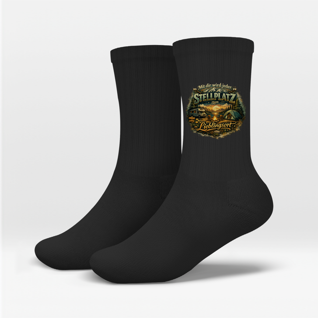 Socken Mit dir wird jeder Stellplatz zum Lieblingsort