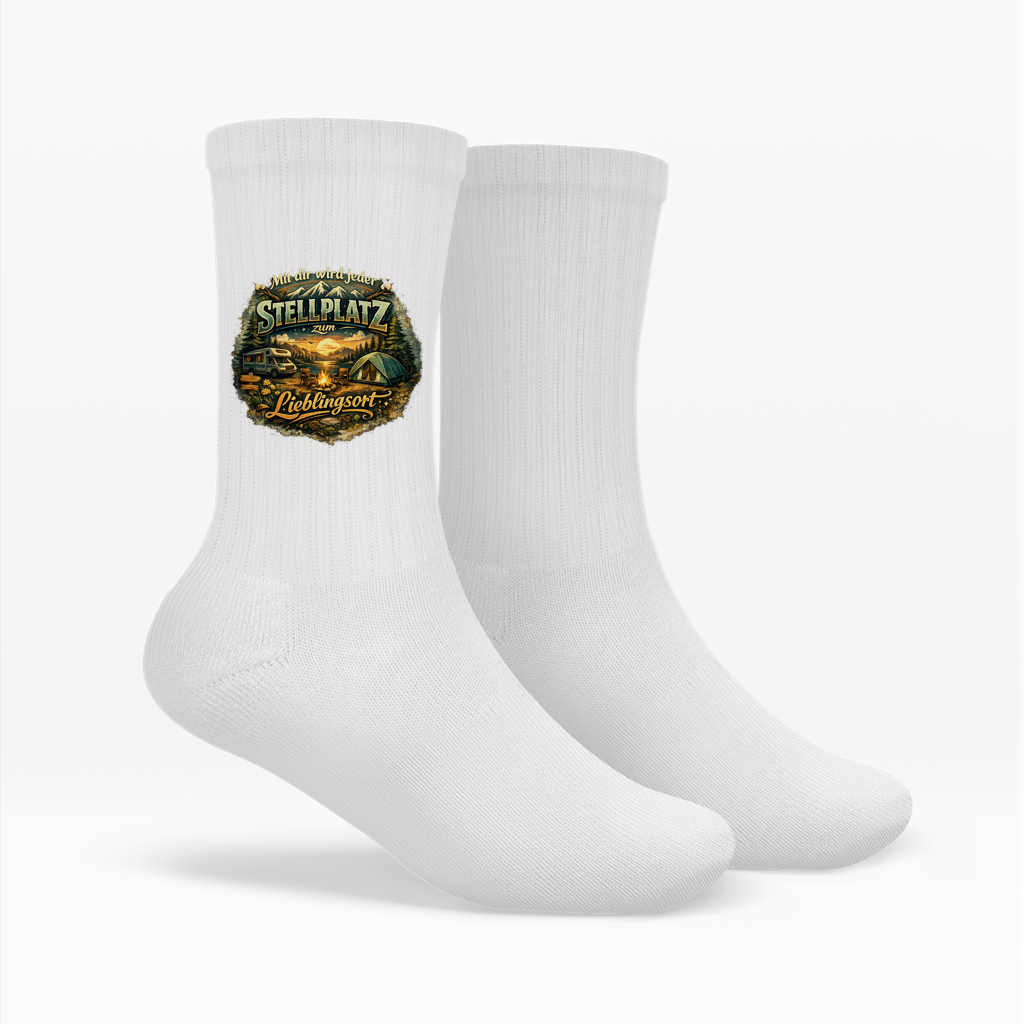 Socken Mit dir wird jeder Stellplatz zum Lieblingsort