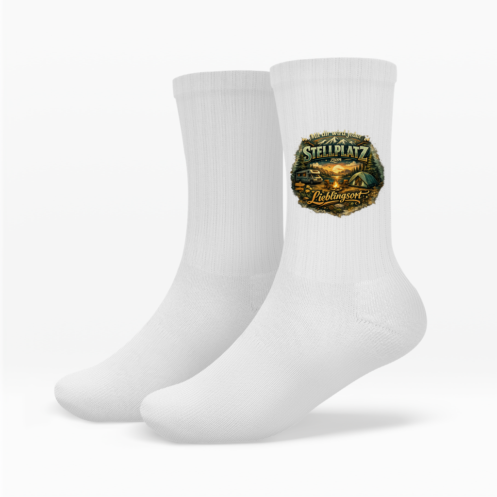 Socken Mit dir wird jeder Stellplatz zum Lieblingsort