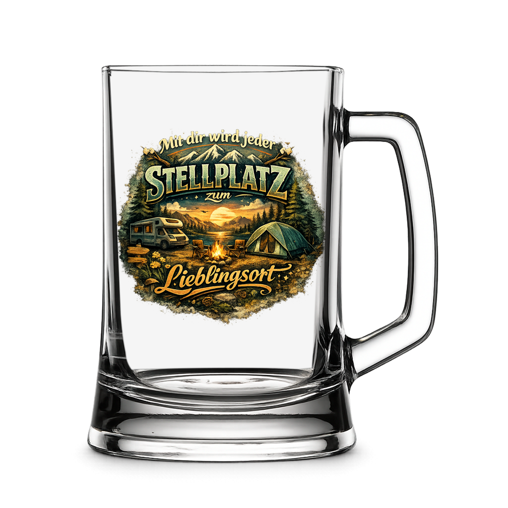 Bierkrug Mit dir wird jeder Stellplatz zum Lieblingsort