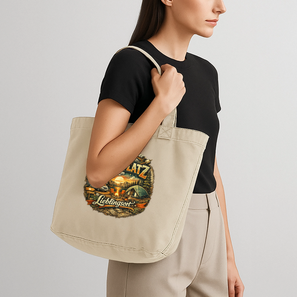 Vintage-Washed Shopper - Vintage Sand 