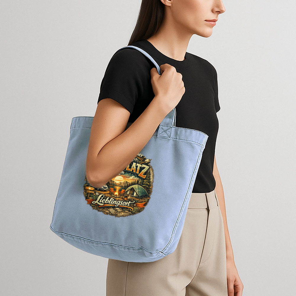 Vintage-Washed Shopper - vintage light blue