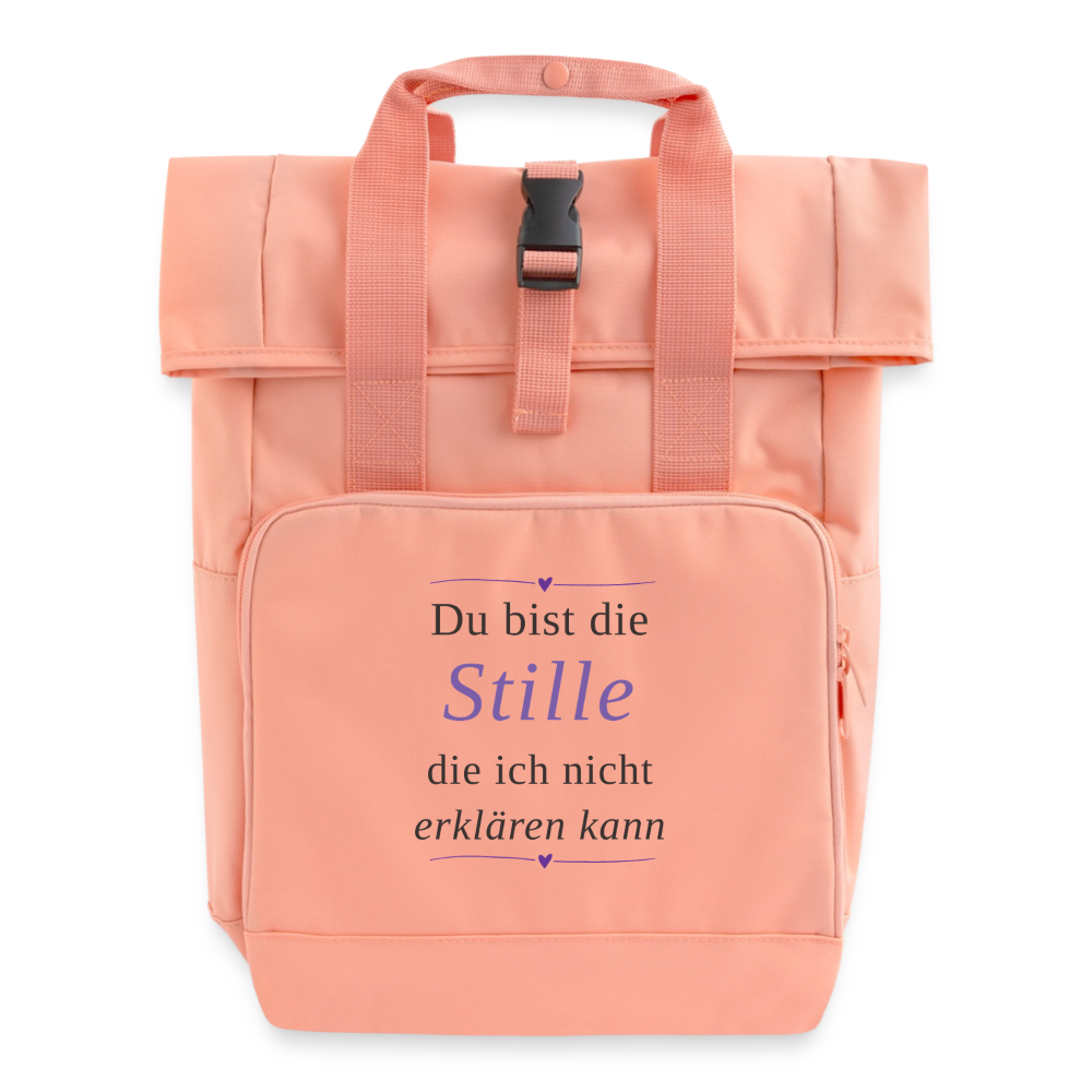 Rolltop Rucksack mit zwei Griffen - Chintzrosa