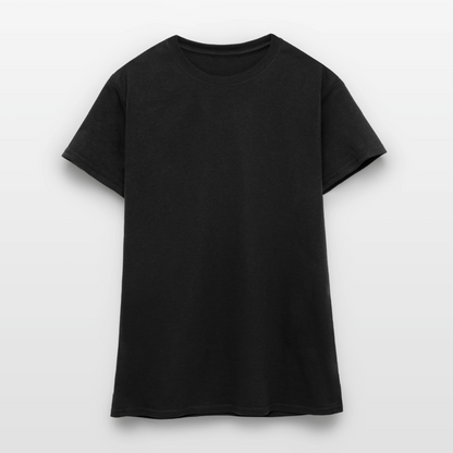 Damen T-Shirt Baumwolle – bequemes Basic Shirt für Alltag & Freizeit | leicht figurbetont | Wortmelodie Moments - Schwarz