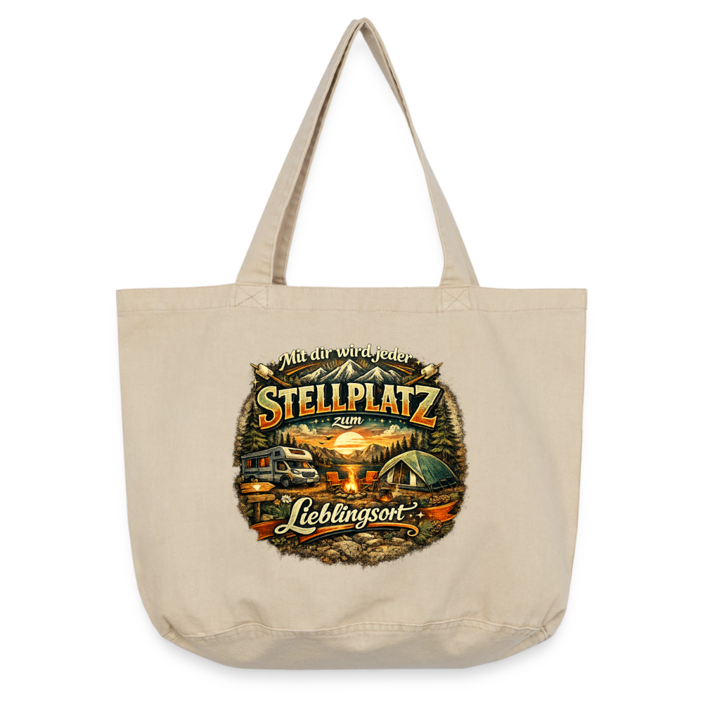 Vintage-Washed Shopper - Vintage Sand 