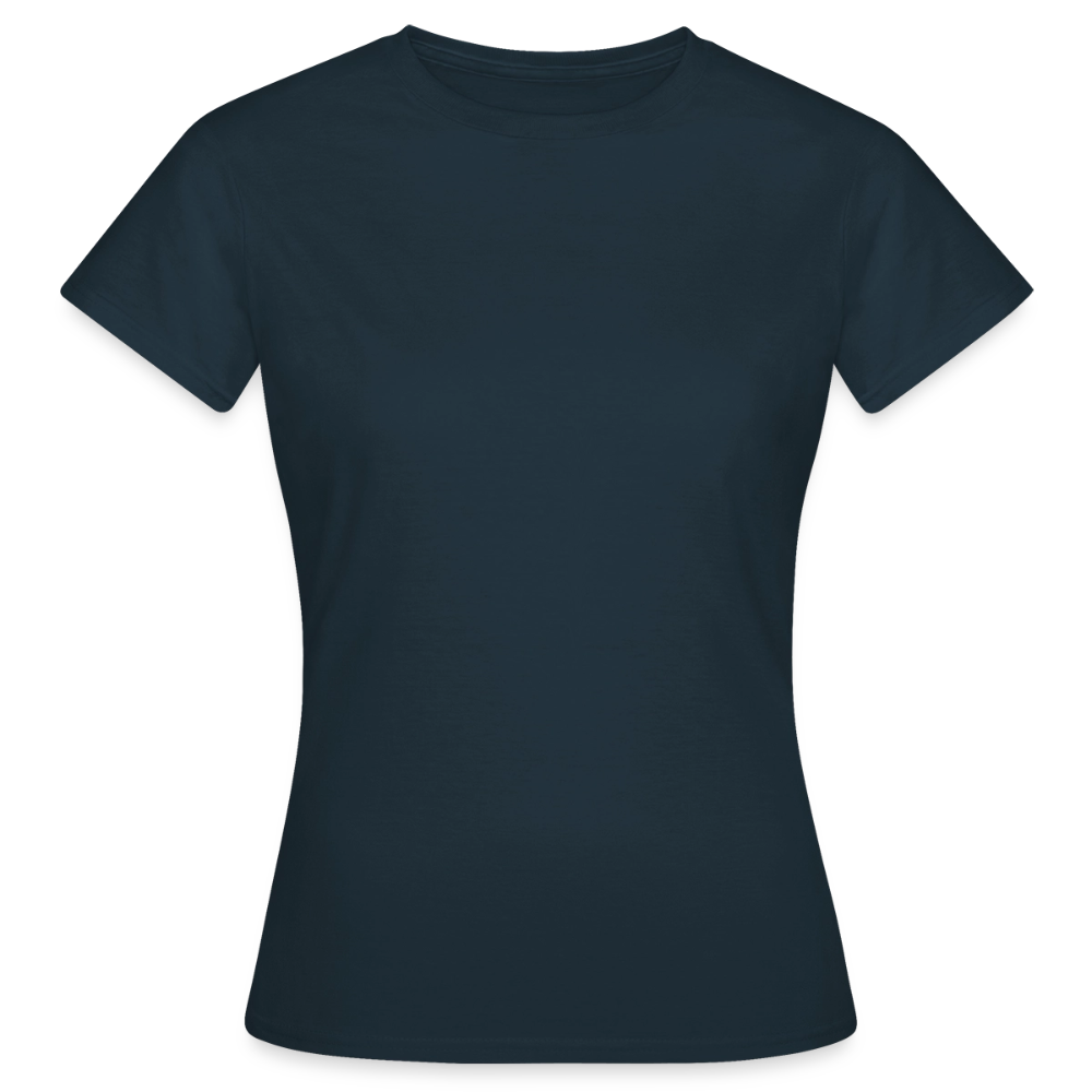 Damen T-Shirt Baumwolle – bequemes Basic Shirt für Alltag & Freizeit | leicht figurbetont | Wortmelodie Moments - Navy
