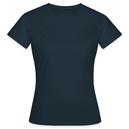 Damen T-Shirt Baumwolle – bequemes Basic Shirt für Alltag & Freizeit | leicht figurbetont | Wortmelodie Moments - Navy